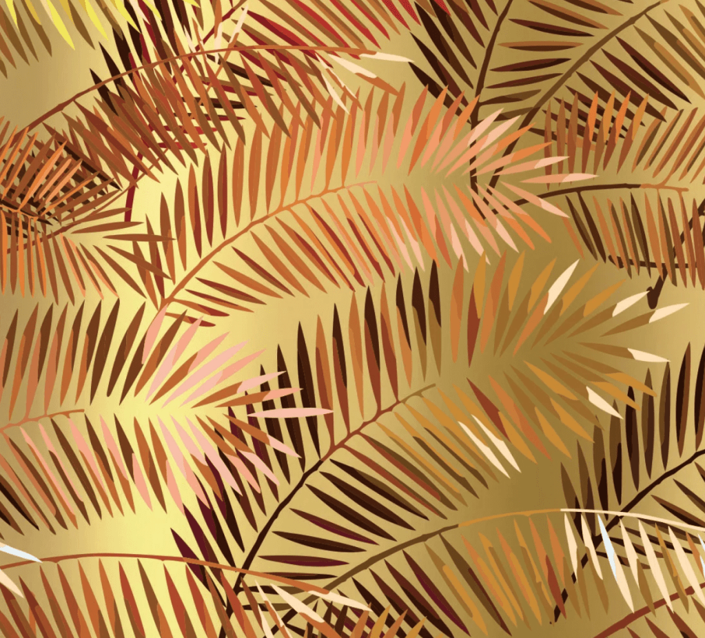 Papier Peint - Rouge Absolu - Palm Springs - Coffee