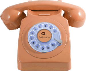 Retro Phone - sable chaud