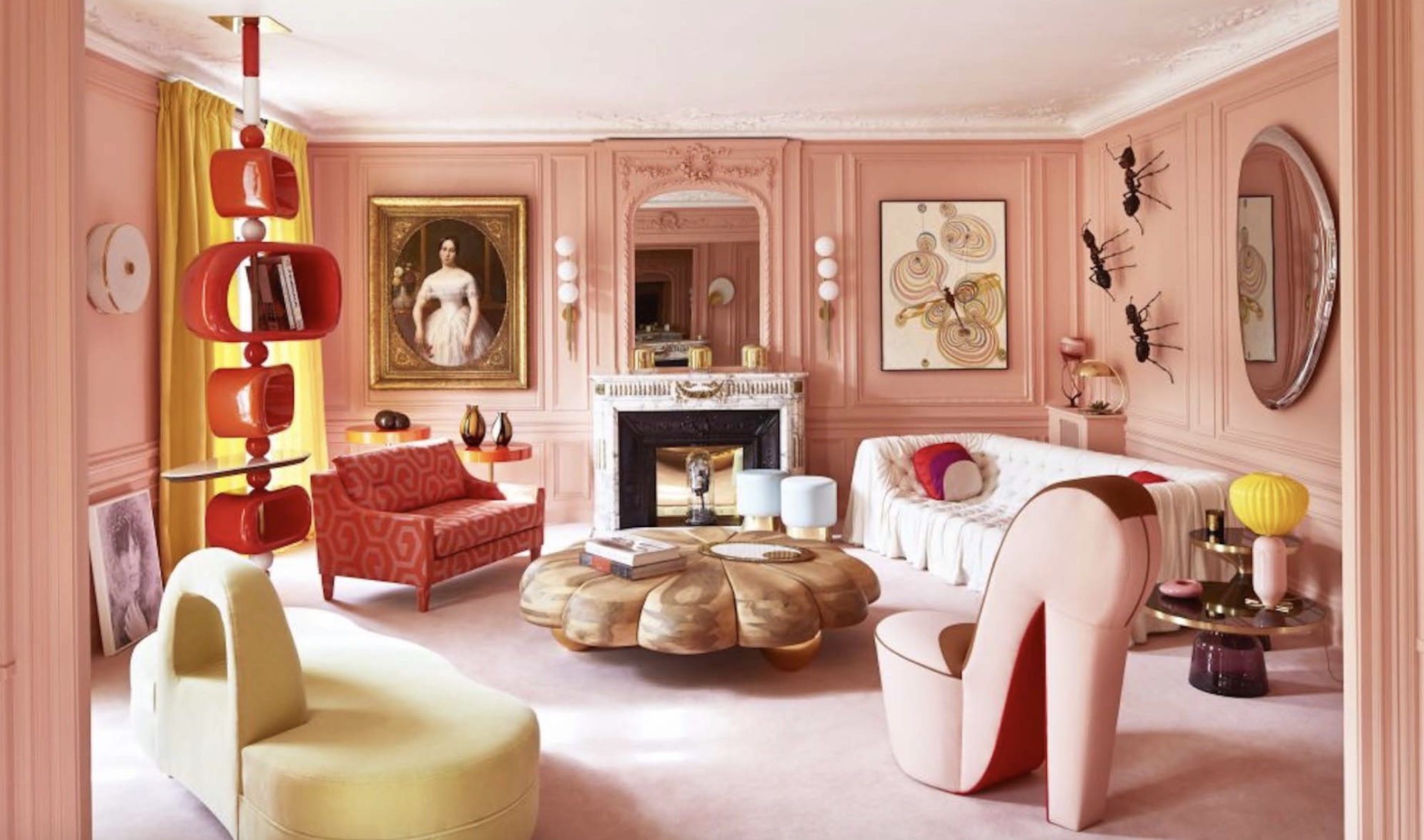 Rouge Absolu - Célia Lobo - Interior - Design - Interior Design - Decor - Home - Decoração - Palms - Wallpaper - Papel de parede - Papier-peint - Pop - Colors - Design - Cores - Print Design - Textile Design - Têxtil Design - Estampados - Pattern - Imprimés - Rugs - Tapis - Tapetes - Cushions - Coussins - Almofadas - Luxe