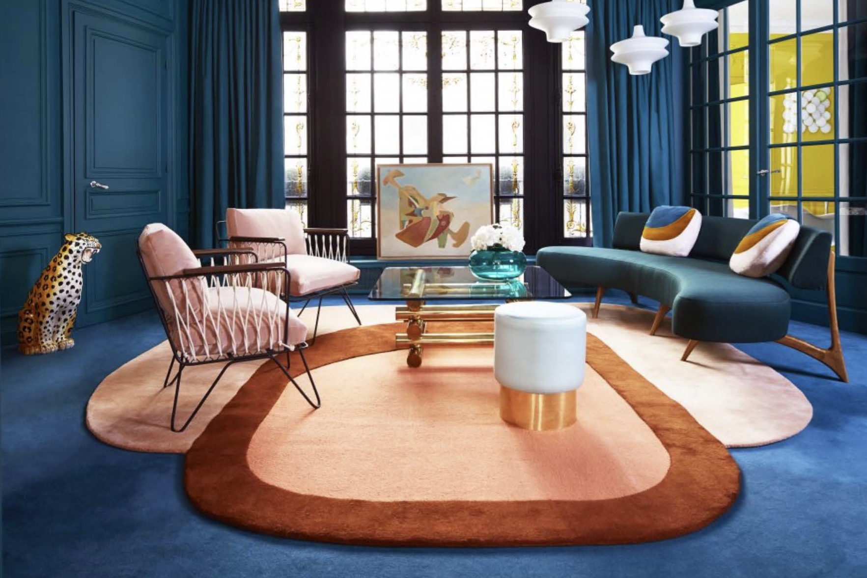 Rouge Absolu - Célia Lobo - Interior - Design - Interior Design - Decor - Home - Decoração - Palms - Wallpaper - Papel de parede - Papier-peint - Pop - Colors - Design - Cores - Print Design - Textile Design - Têxtil Design - Estampados - Pattern - Imprimés - Rugs - Tapis - Tapetes - Cushions - Coussins - Almofadas - Luxe