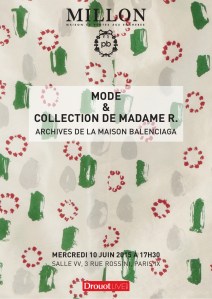 Vente Mode & Collection de Madame R. - Archives de la Maison Balenciaga - Millon - Pénélope Blanckaert