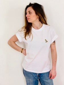 Célia Lobo - T-Shirt FLOR White - 100% Organic Cotton