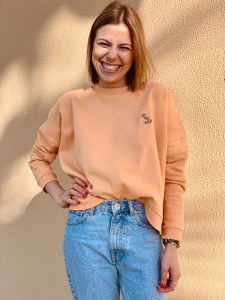 Célia Lobo - Sweat FLOR Warm Sand - 100% Organic Cotton