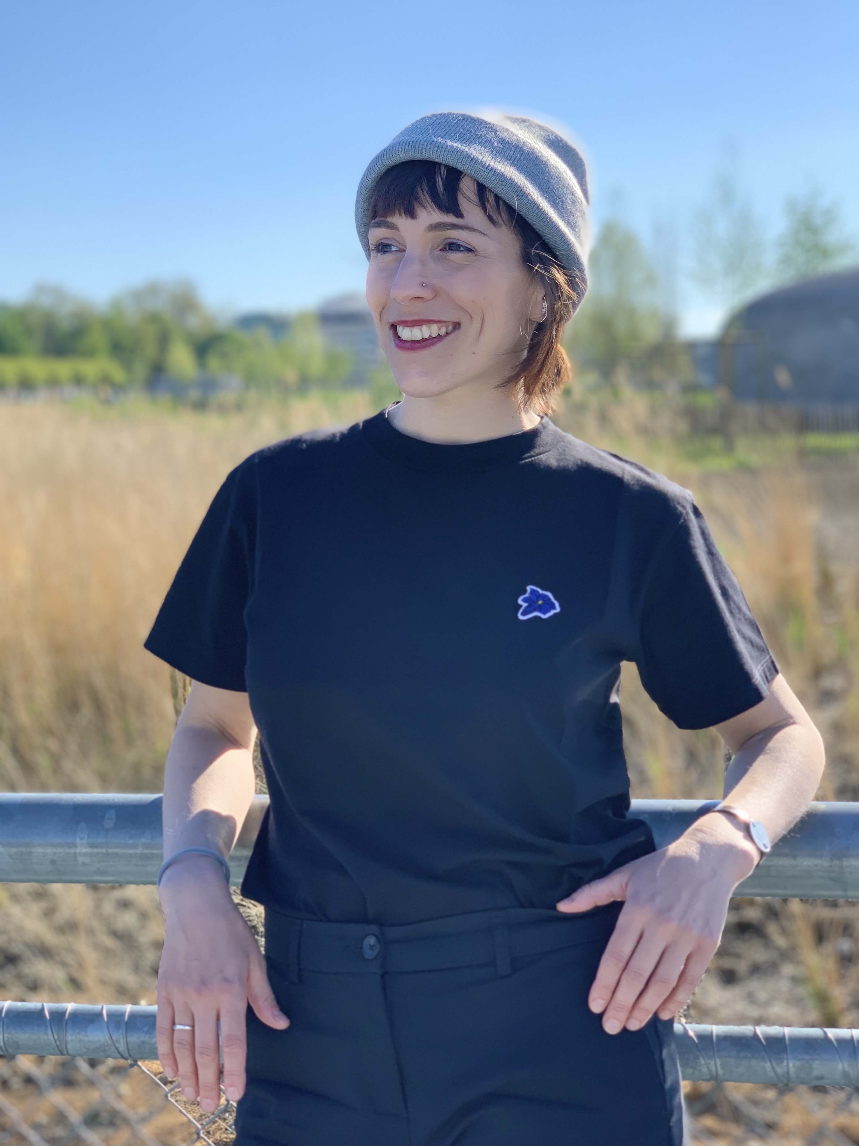 T-Shirt GENTIANE - Black - 100% Organic Cotton