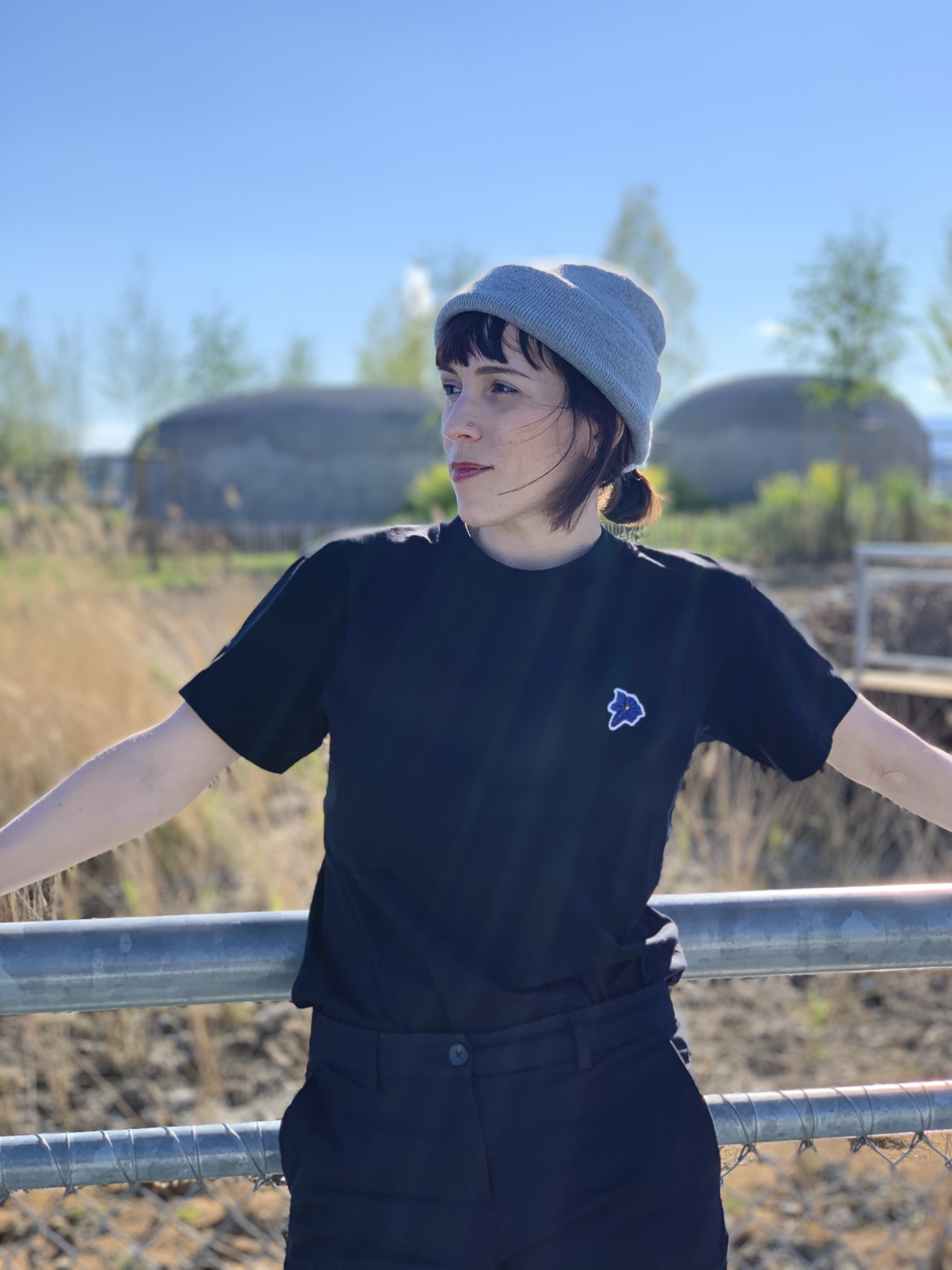 T-Shirt GENTIANE - Black - 100% Organic Cotton