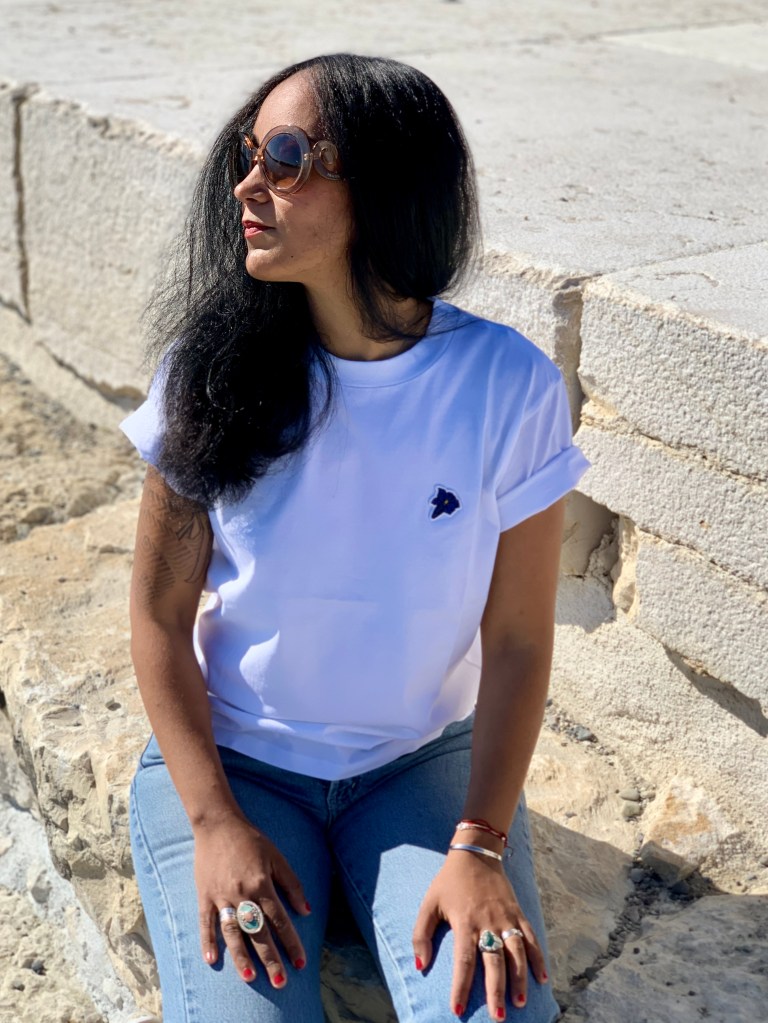 T-Shirt GENTIANE - White - 100% Organic Cotton