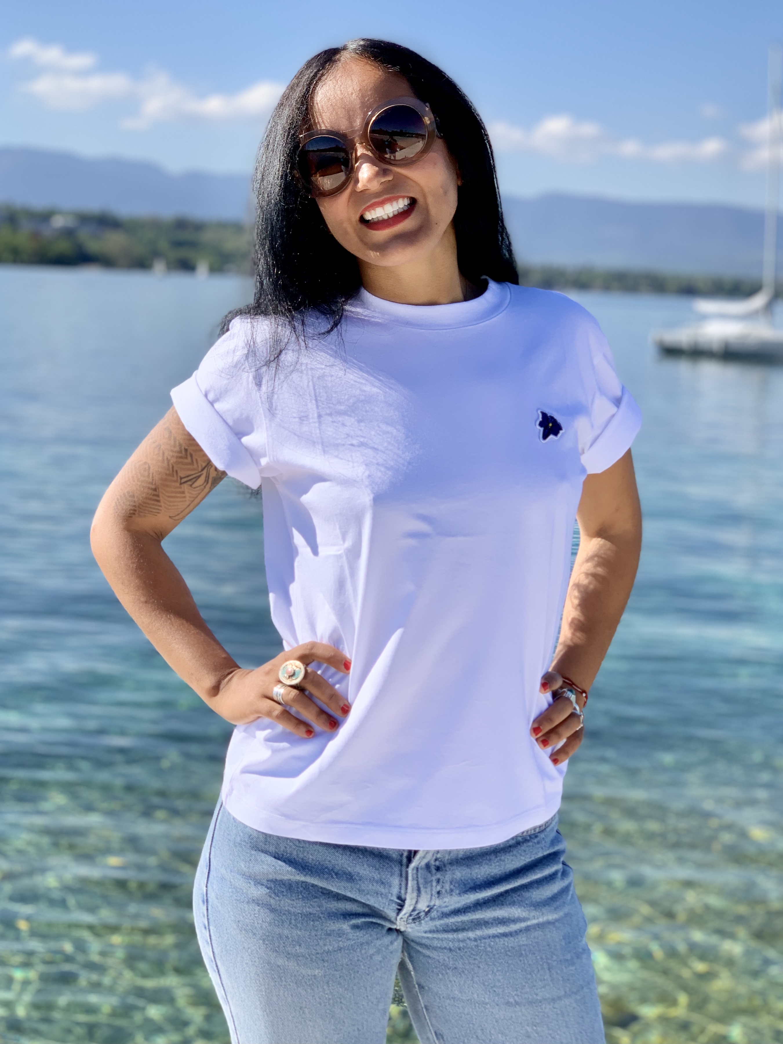 T-Shirt GENTIANE - White - 100% Organic Cotton