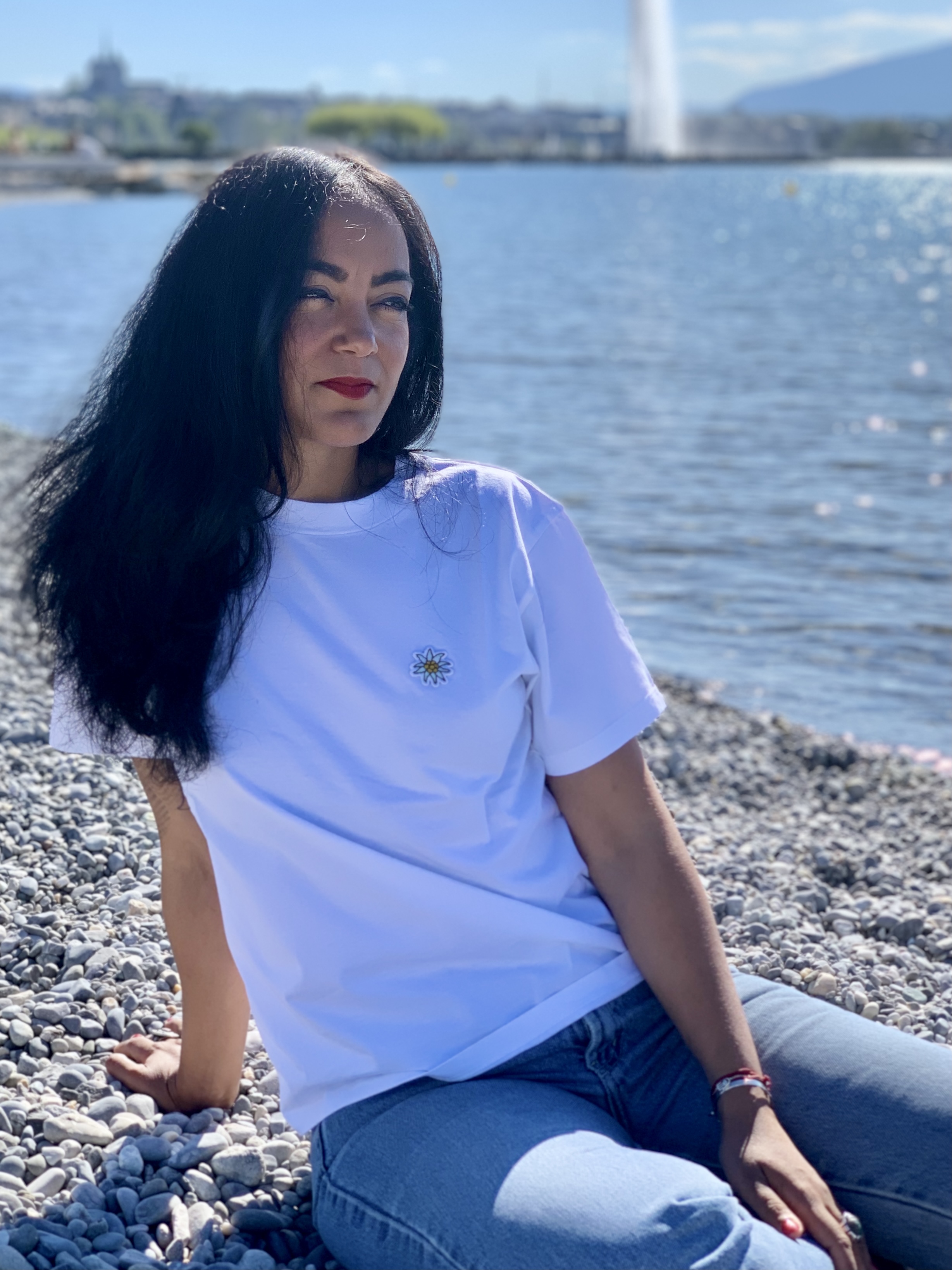 T-Shirt EDELWEISS - White - 100% Organic Cotton