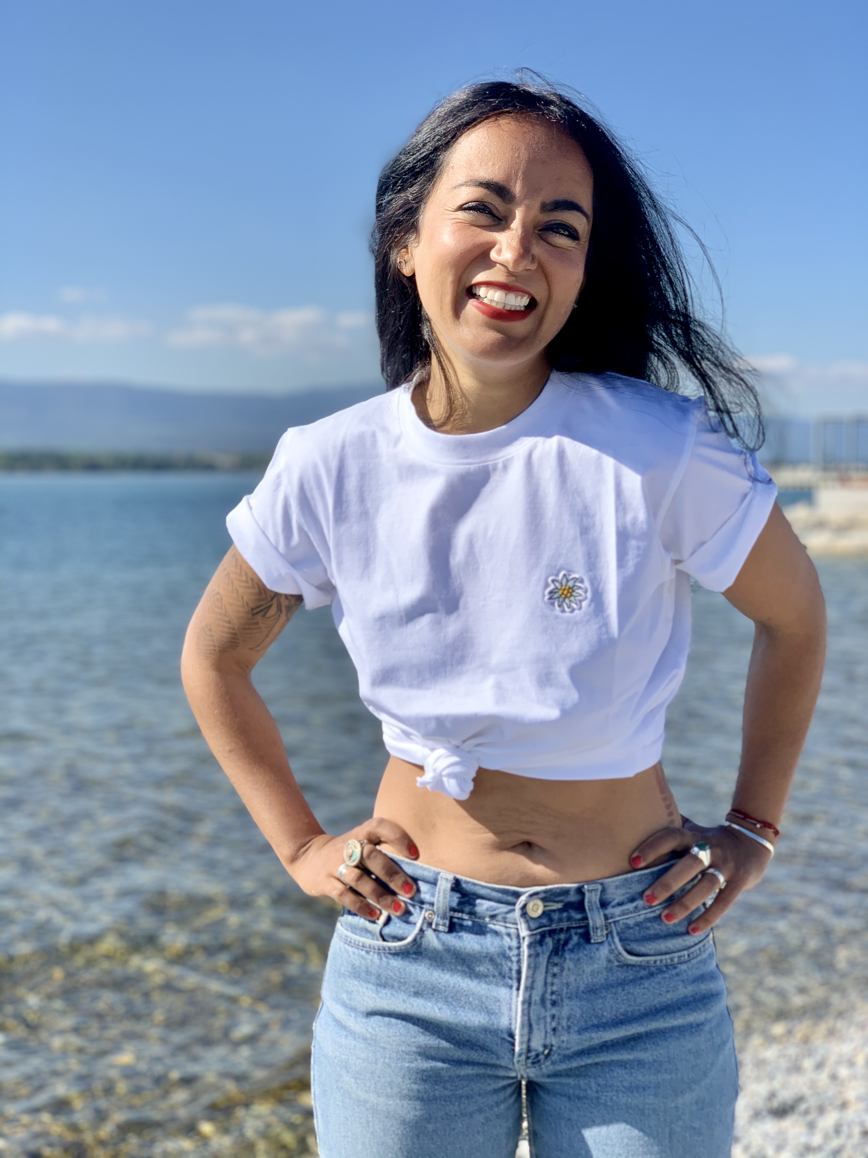 T-Shirt EDELWEISS - White - 100% Organic Cotton