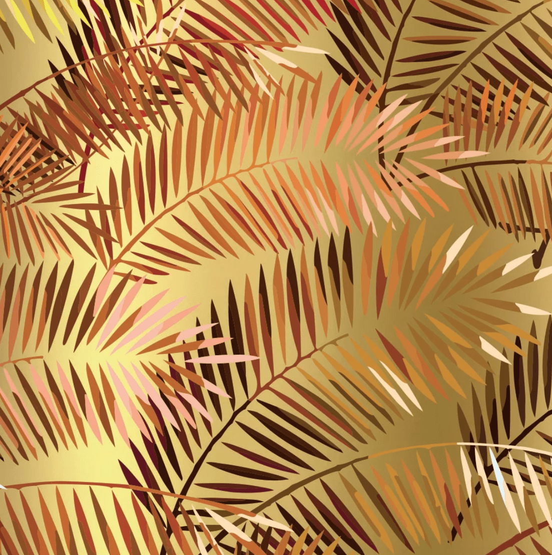 Papier Peint - Rouge Absolu - Palm Springs - Coffee