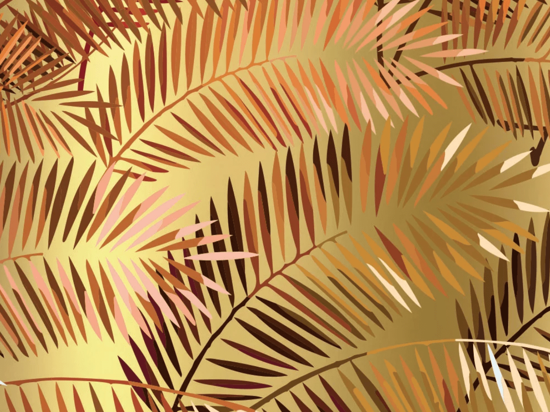 Papier Peint - Rouge Absolu - Palm Springs - Coffee