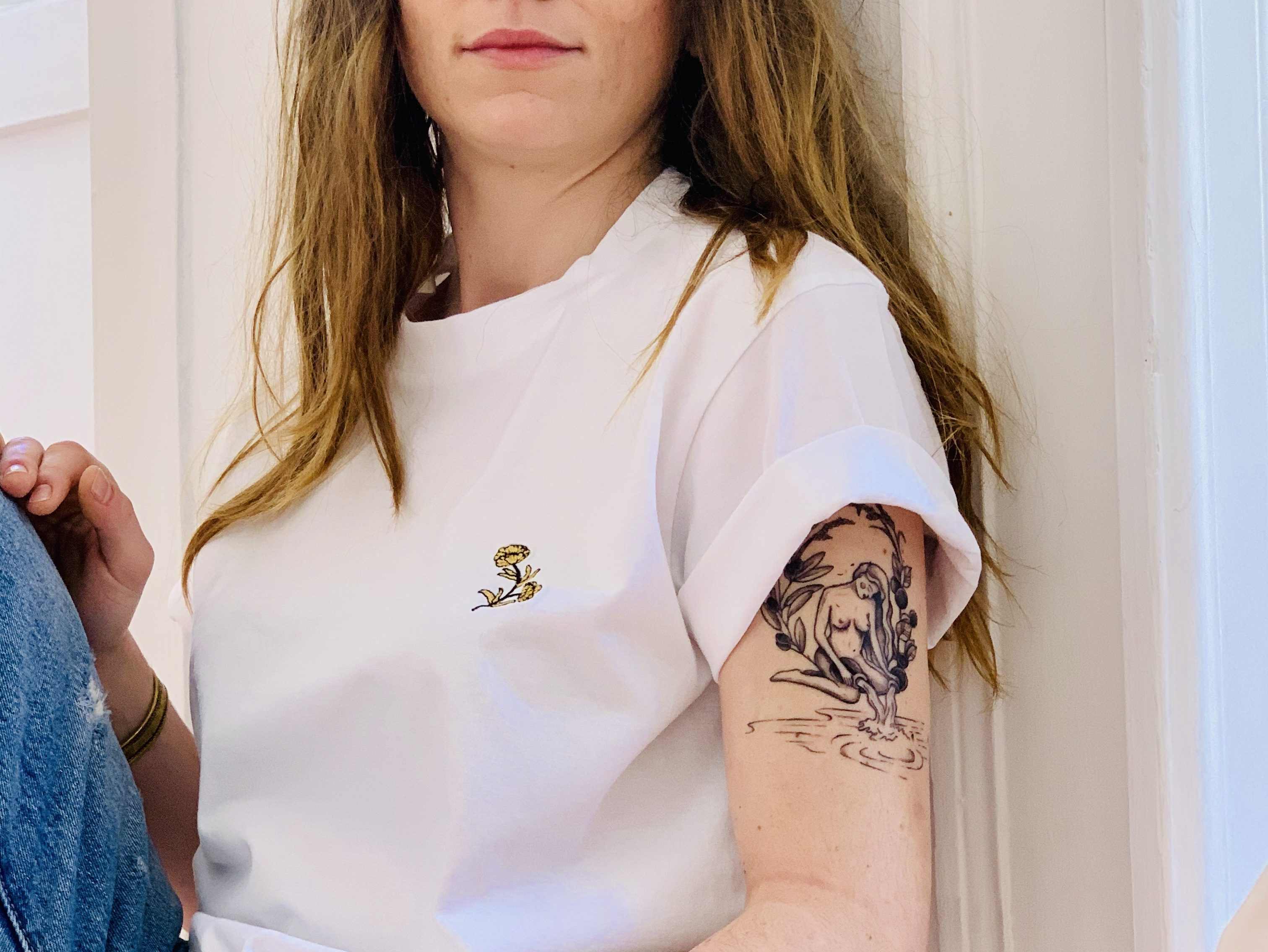 Célia Lobo - T-Shirt FLOR White - 100% Organic Cotton